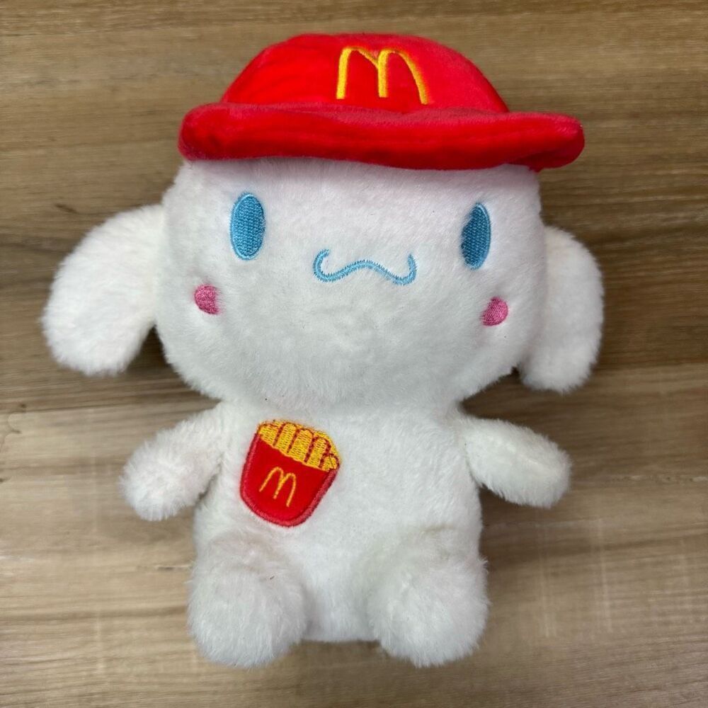 Sanrio Cinnamonroll Medium Plushie McDonalds Worker Hat Outfit Cutesy Japanese